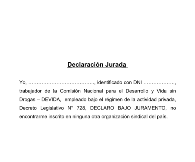 Ejemplo De Declaración Jurada Ejemplos 10 7225