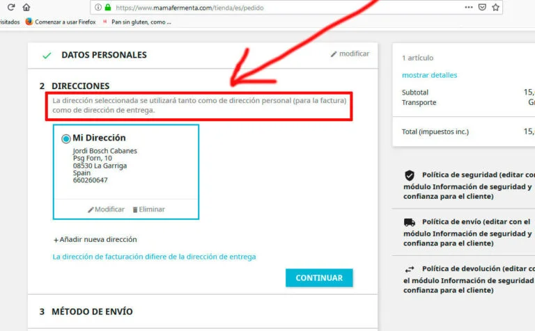 Ejemplo De Dirección De Facturación Ejemplos 10 9867