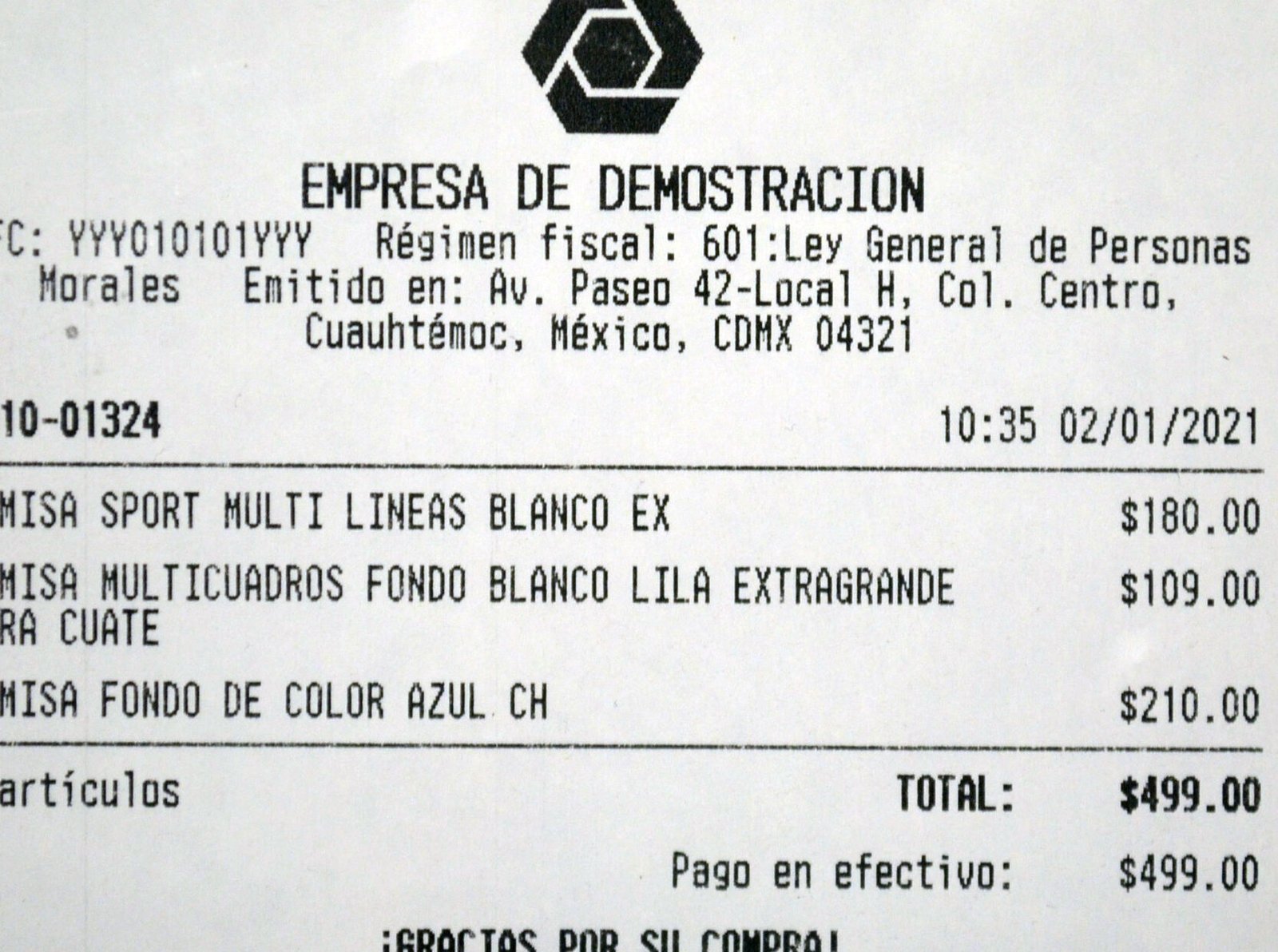 Ejemplo De Un Ticket De Compra Detallado Ejemplos 10 6056