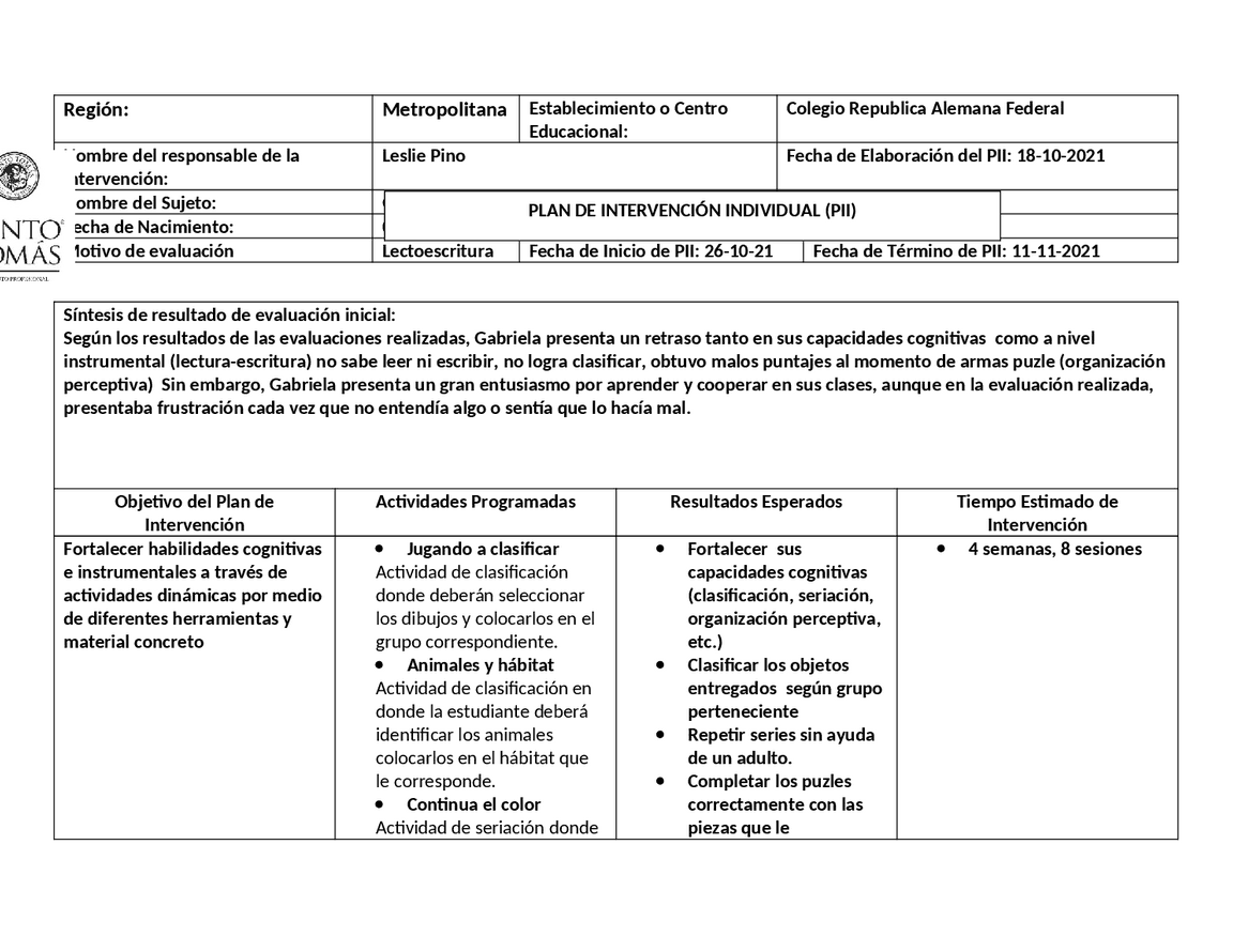 Ejemplo De Plan De Intervención Para Mejorar La Comunicación En Parejas Ejemplos 10 6359